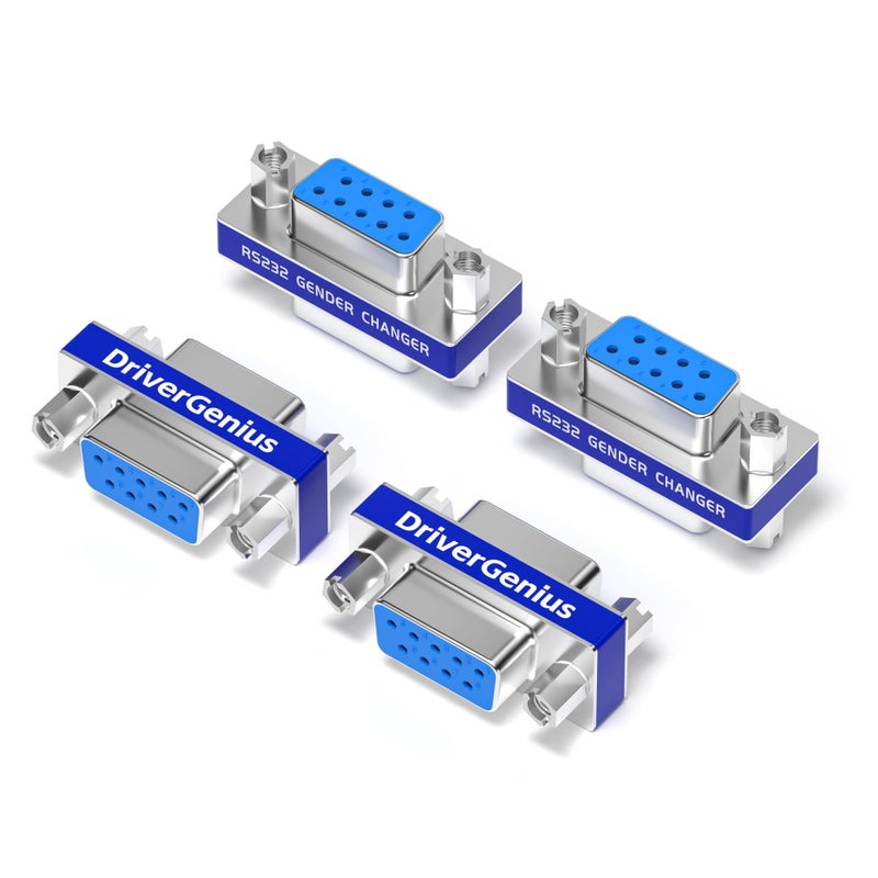 DriverGenius RD232F2F DB9 Serial RS232 COM Gender Changer - for USB to RS232 Serial Cable Adapter (Female/Female) - Image 1